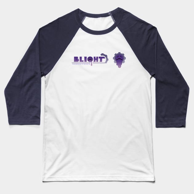 Blight Industries Text and Logo Baseball T-Shirt by RobotGhost